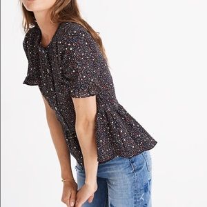 Madewell Star peplum blouse